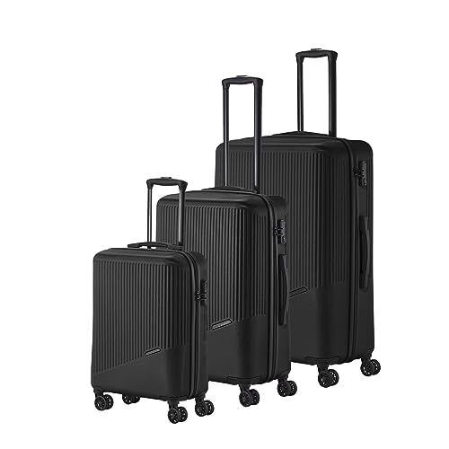 travelite 4-Rad Koffer Set 3 teilig Größen L/M/S, Gepäck Serie BALI: ABS Hartschalen Trolleys mit TSA Kombinationsschloss (Handgepäck Koffer ohne TSA) von Travelite