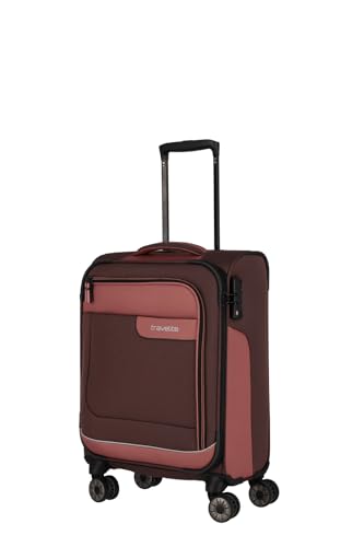 Travelite Bordtrolley Handgepäck Koffer nachhaltig, 4 Rollen, VIIA, Weichgepäck Trolley klein aus recyceltem Material, TSA Schloss, 55 cm, 34 Liter von Travelite