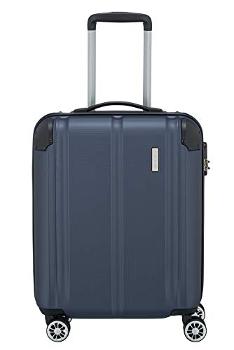 travelite 4-Rad Handgepäck Koffer erfüllt IATA Bordgepäckmaß, Gepäck Serie CITY: Robuster Hartschalen Trolley mit kratzfester Oberfläche, 55 cm, 40 Liter von Travelite