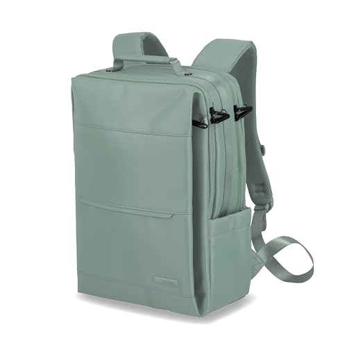 Travelite Handgepäck Rucksack, Laptop Rucksack 15,6 Zoll, WORKFLOW Reiserucksack aus recyceltem Material mit Sicherheitsfach, 41 cm, 18 Liter von Travelite