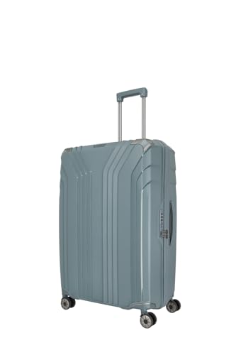 Travelite Hartschalenkoffer groß nachhaltig, 4 Rollen, ELVAA, Trolley mit recyceltem Innenfutter, TSA Schloss, 76 cm, 102 Liter von Travelite