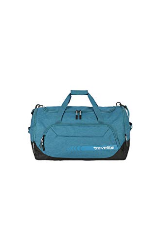 travelite große Reisetasche Größe L, Gepäck Serie KICK OFF: Praktische Reisetasche für Urlaub und Sport, 60 cm, 73 Liter, Petrol von Travelite