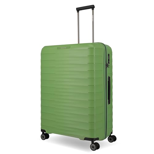 Travelite 4-Rad Hartschalen Koffer groß 106 Liter, recyceltes Material in Schale und Innenfutter, Gepäck Serie MOOBY: kratzfester Hartschalen Trolley mit TSA Kombinationsschloss, 77 cm, 3,7 kg von Travelite