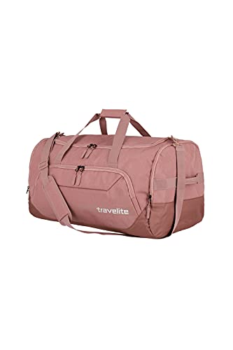 travelite große Reisetasche Größe L, Gepäck Serie KICK OFF: Praktische Reisetasche für Urlaub und Sport, 60 cm, 73 Liter , rosé von Travelite