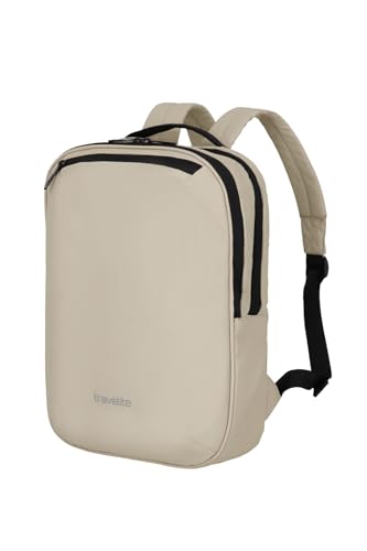 travelite Handgepäck Rucksack, Laptopfach 13 Zoll, wasserabweisender Tagesrucksack mit Aufsteckfunktion, 40 cm, 12 Liter, 400 Gramm von Travelite