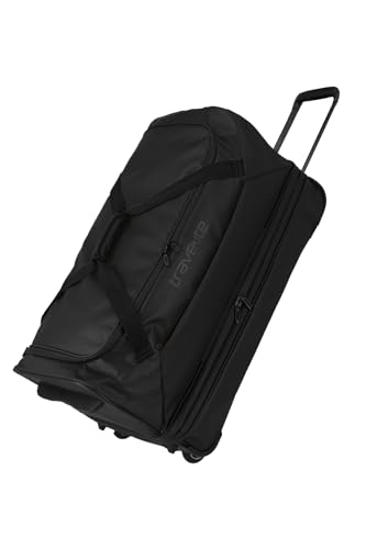 travelite Trolley Reisetasche mit Rollen aus wasserabweisendem Material, Basics Weichgepäck Rolltasche mit Dehnfalte, 70 cm, 98-119 Liter von Travelite