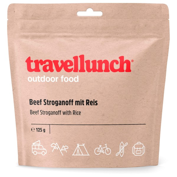 Travellunch - Beef Stroganoff mit Rindfleisch und Reis Gr 125 g von Travellunch
