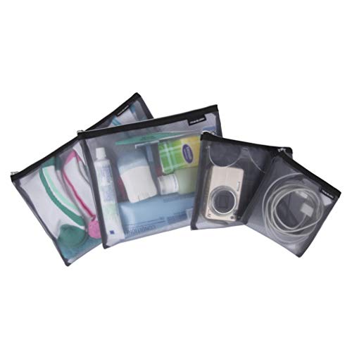 Travelon 4-teiliges Set aus Netzbeuteln – Reise-Organizer für Dein Gepäck, Grau, 9.5 x 12.75 x 0.5 von Travelon
