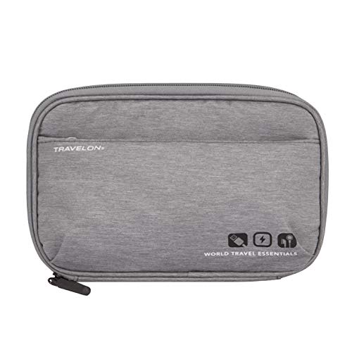 Travelon World Travel Essentials Tech Organizer, Grau meliert (Grau) - 43373-51T von Travelon