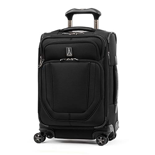 Travelpro Crew Versapack Softside Erweiterbares Spinnrad Gepäck, Schwarz (Jet Black), Carry on 20-Inch, Crew Versapack Softside Erweiterbares Spinnrad Gepäck von Travelpro