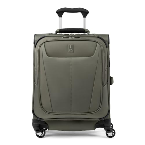 Travelpro Maxlite 5 Softside erweiterbares Handgepäck mit 4 Spinnerrädern, Leichter Koffer, Herren und Damen, International, Schiefergrün, Handgepäck 49 cm von Travelpro