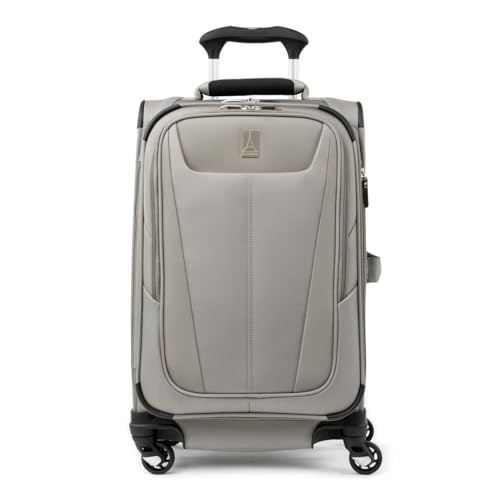 Travelpro Maxlite 5 Softside Erweiterbares Gepäck mit 4 Spinner-Rädern, Leichter Koffer, Damen und Herren, champagnerfarben, Carry-on 21-Inch, Handgepäck 53,3 cm von Travelpro