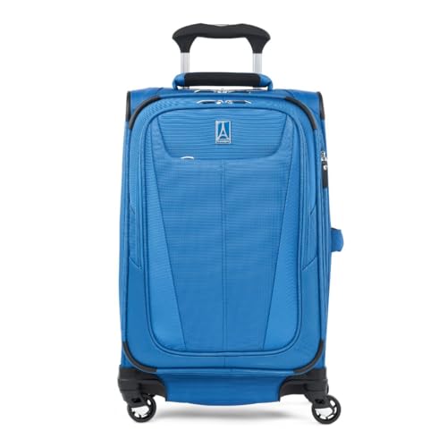 Travelpro Maxlite 5 Softside Erweiterbares Gepäck mit 4 Spinnrollen, Leichter Koffer, Herren und Damen, Blau (Azure Blue), Carry-on 21-Inch, Maxlite 5 Softside Erweiterbares Spinnrad Gepäck von Travelpro