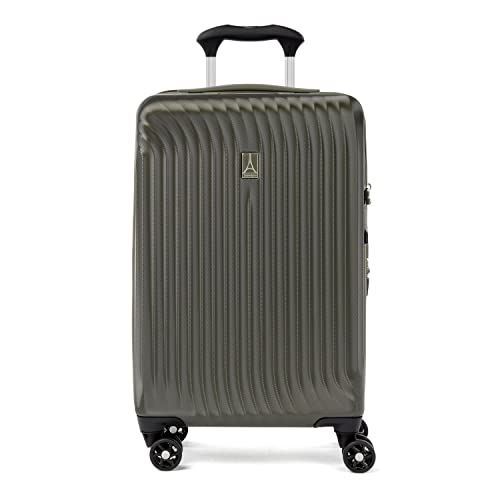 Travelpro Maxlite Air Hardside erweiterbares Handgepäck, 8 Spinnerräder, Leichter Hartschalen-Koffer aus Polycarbonat, Schiefergrün, kariert, groß, 72 cm von Travelpro
