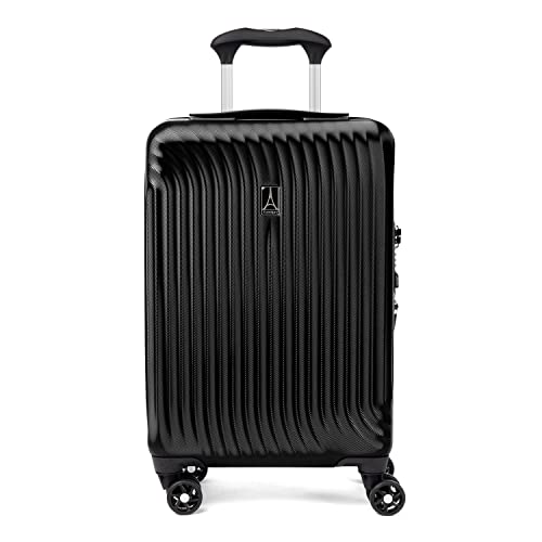 Travelpro Maxlite Air Hardside erweiterbares Handgepäck, 8 Spinnerräder, Leichter Hartschalen-Koffer aus Polycarbonat, schwarz, kariert, mittelgroß, 64 cm von Travelpro