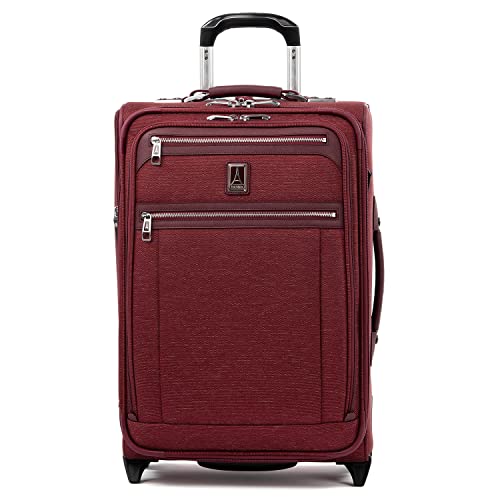 Travelpro Platinum Elite Rollaboard-Koffer, erweiterbar, 55,9 cm, Bordeaux, Carry-On 22-Inch, Platinum Elite Softside erweiterbares aufrechtes Gepäck von Travelpro