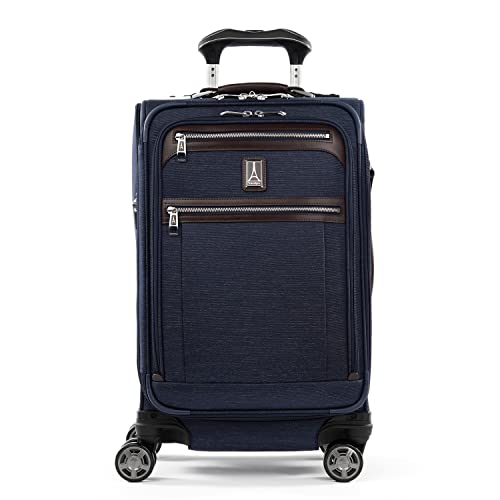 Travelpro Platinum Elite Softside Erweiterbares Gepäck, 8 Räder Spinner Koffer, TSA Schloss, True Navy von Travelpro