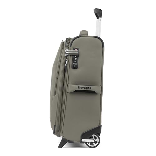 Travelpro Maxlite 5 Softside erweiterbares aufrechtes Handgepäck mit 2 Rädern, Leichter Koffer, Herren und Damen, Schiefergrün, Handgepäck 51 cm von Travelpro