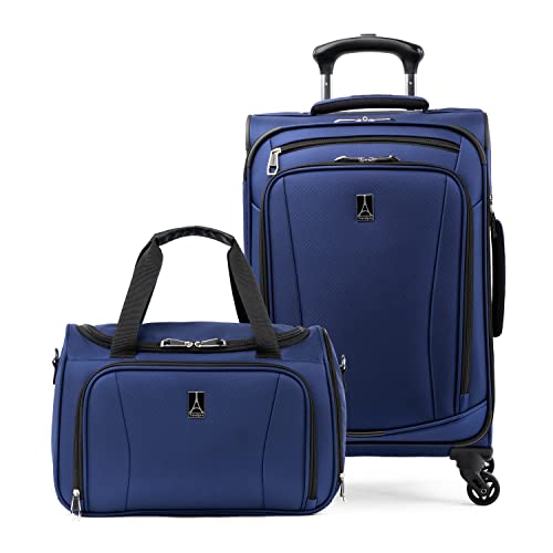 Travelpro Runway Softside Set, Blau, Carry-on/Medium-Large Check-in, Runway Softside Set von Travelpro