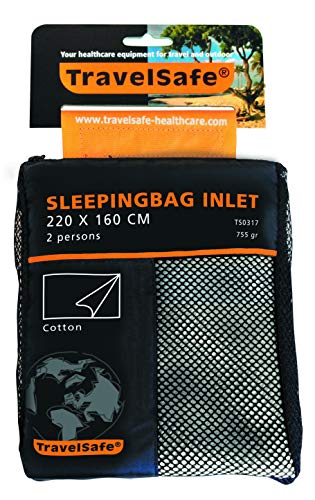 Travelsafe Schlafsack Inlett Deckenform 2 Personen Baumwolle TS0317 von Travelsafe