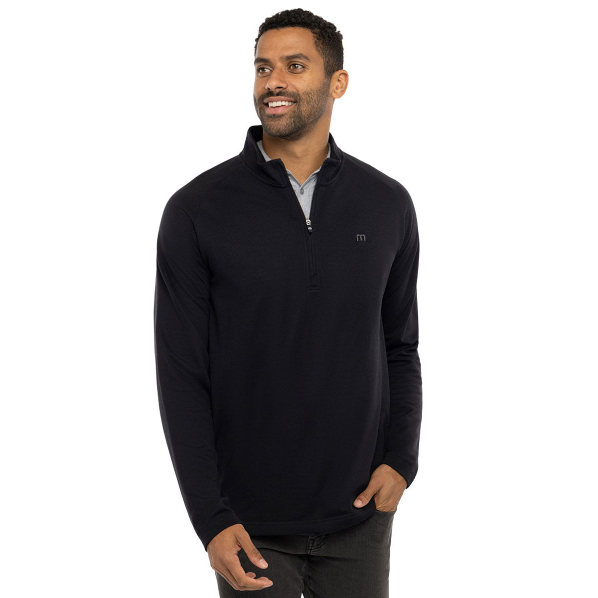 Travis Mathew TravisMathew Men's Upgraded Quarter Zip Golf Midlayer, Mens, Black, Xl | American Golf von Travis Mathew