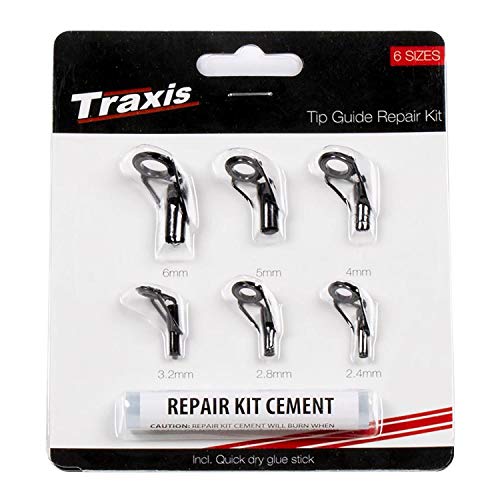 Traxis Tip Guide Repair Kit | Rutenspitzen (6 Stück) inkl. Klebestick von Traxis