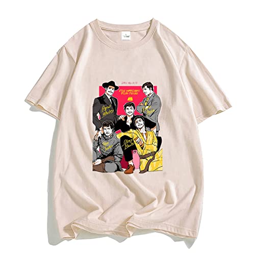 Trconk T-Shirts Pedro Pascal Manga Muster T-Shirts Kurze Ärmel Männer Frauen Baumwolle Oberteile Vier Jahreszeiten Sinn Für Design Lässig Witzig Neutral Kurze Ärmel-Black||XXS von Trconk
