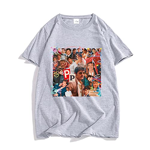 Trconk T-Shirts Pedro Pascal Originalität Neutral Baumwolle T-Shirts Männer Frauen Persönlichkeiten Manga Grafik Ästhetisch T-Shirts Kurze Ärmel Oberteile-Black||XXS von Trconk