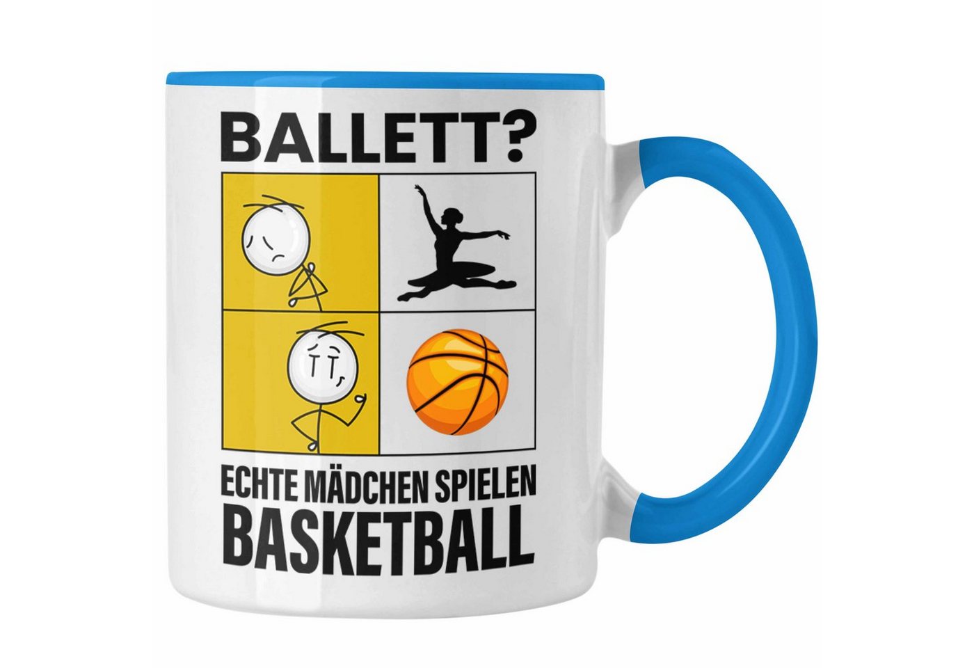 Trendation Tasse Basketball Mädchen Tasse Sport Geschenk Frauen Echte Mädchen Spielen B von Trendation