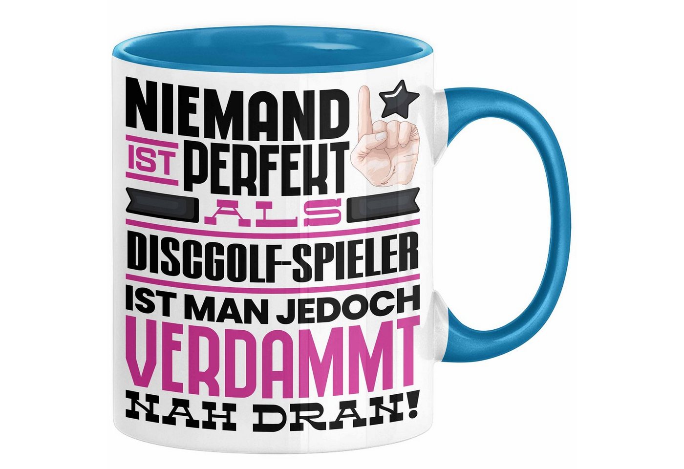 Trendation Tasse Discgolf-Spieler Geschenk Tasse Lustige Geschenkidee für Discgolf-Spie von Trendation