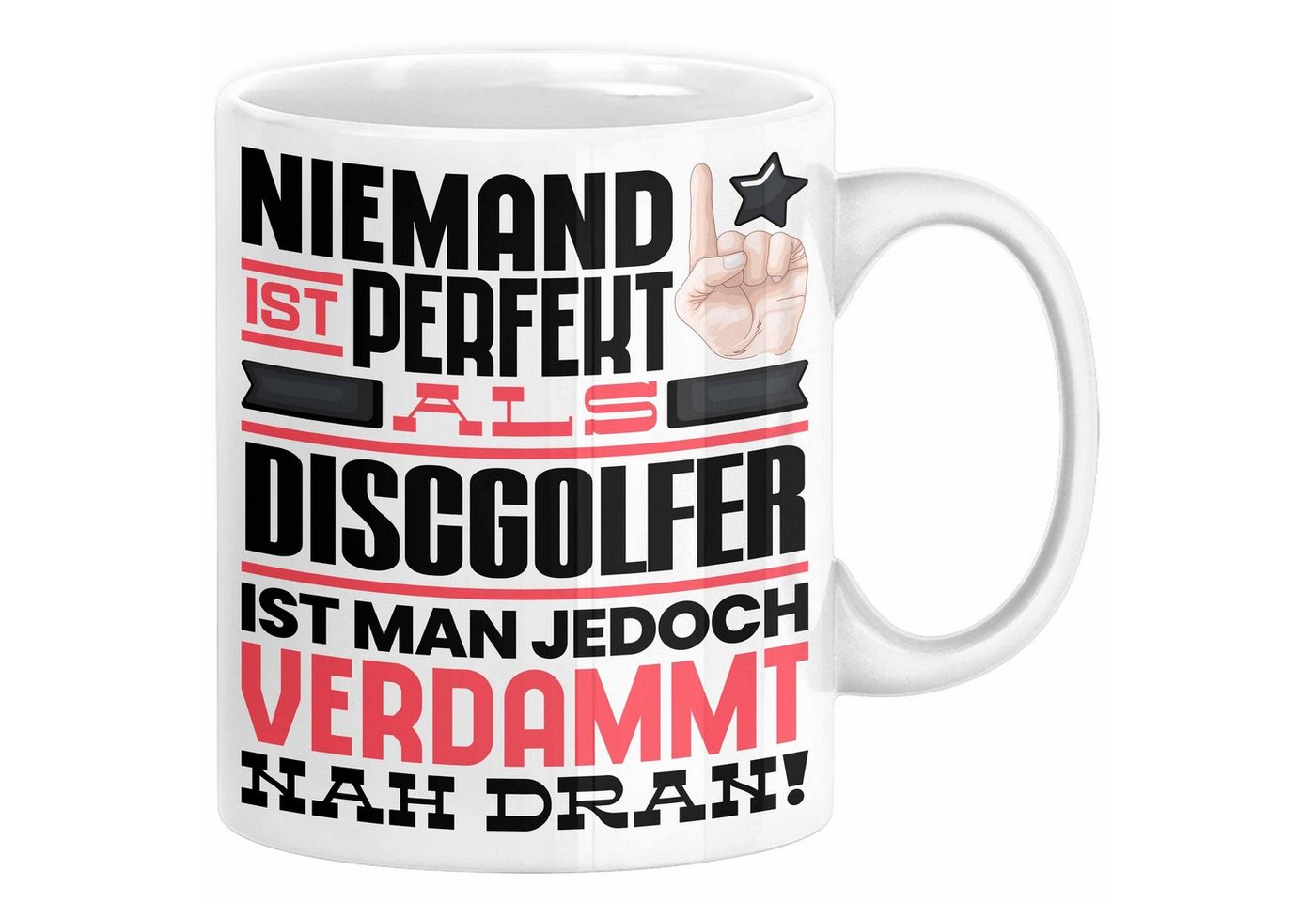 Trendation Tasse Discgolfer Geschenk Tasse Lustige Geschenkidee für Discgolfer Geburtst von Trendation