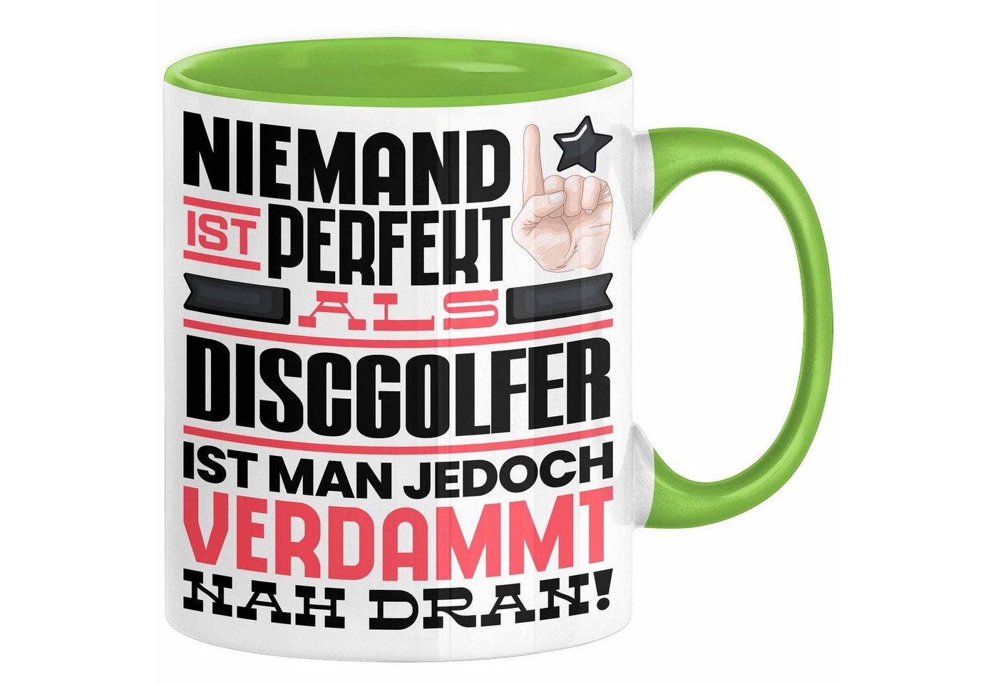 Trendation Tasse Discgolfer Geschenk Tasse Lustige Geschenkidee für Discgolfer Geburtst von Trendation