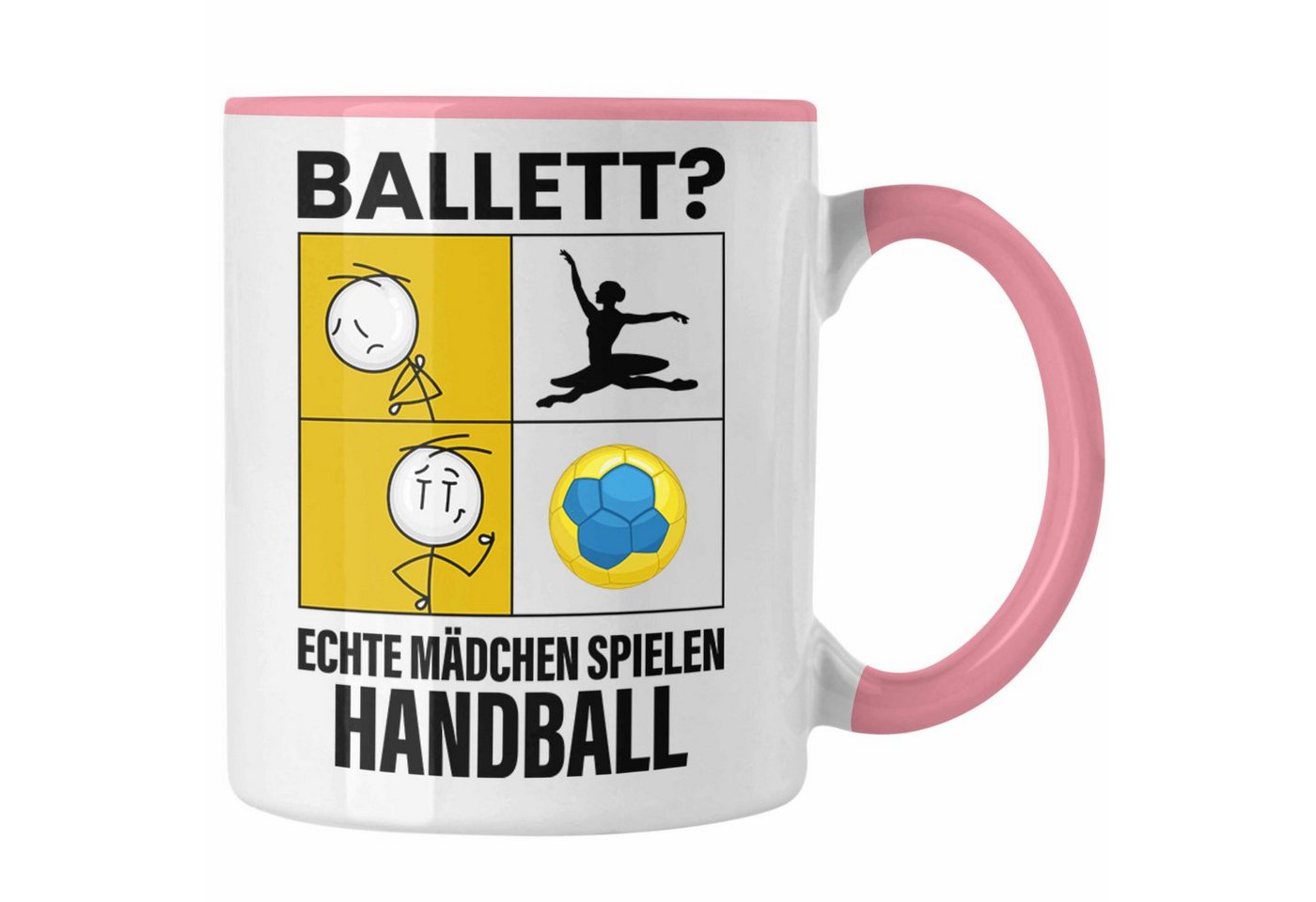 Trendation Tasse Handball Mädchen Tasse Sport Geschenk Frauen Echte Mädchen Spielen Han von Trendation