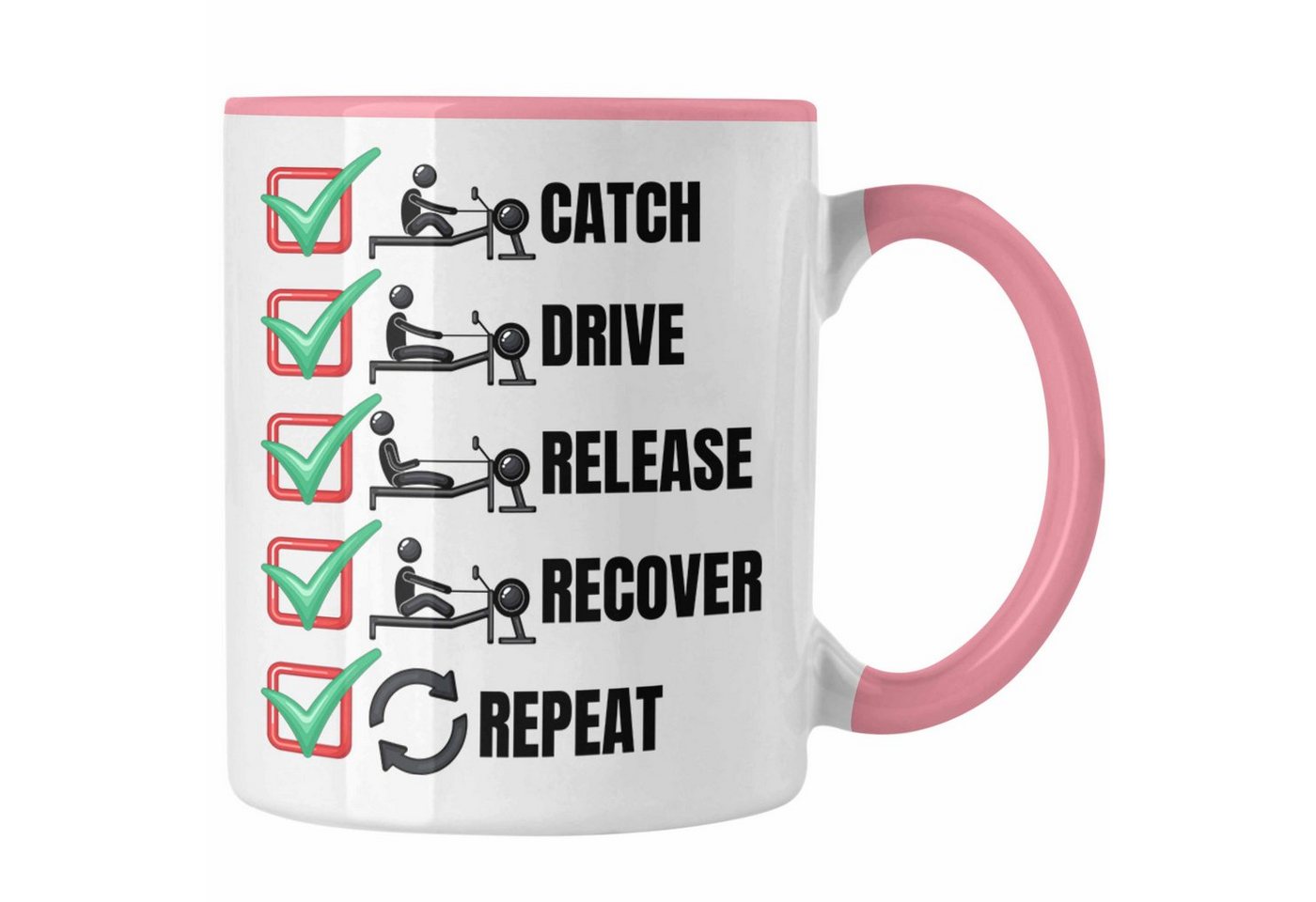 Trendation Tasse Rudern Tasse Geschenk Ruderer Rudergerät Catch Drive Release Recover R von Trendation