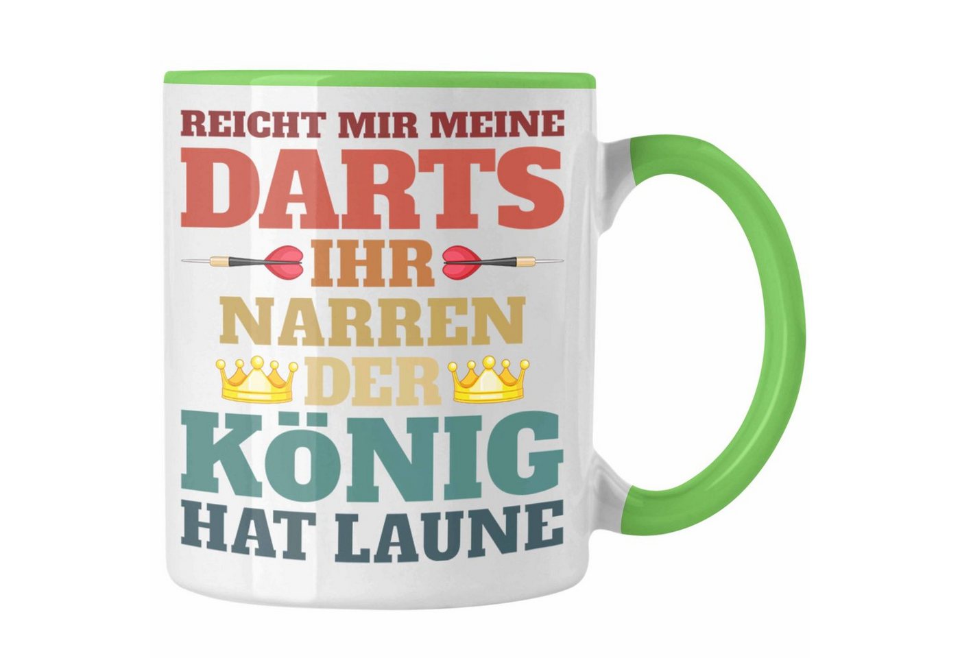 Trendation Tasse Trendation - Dart Tasse Dartpfeil Reicht Mir Meine Darts Spruch Männer Dart-Spieler Geschenkidee von Trendation