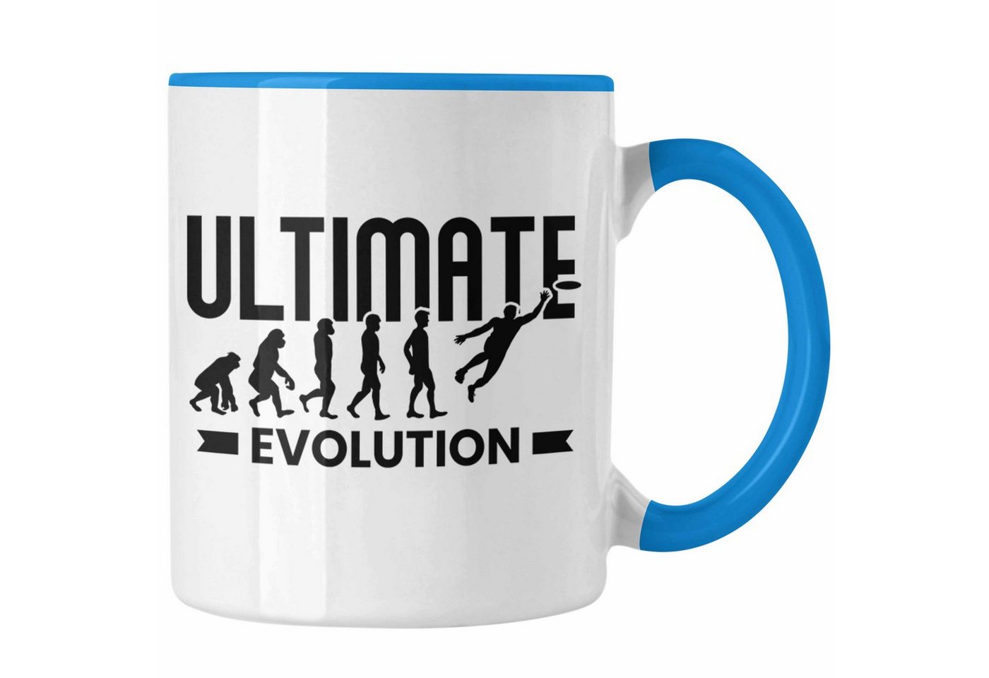 Trendation Tasse Trendation - Frisbee Evolution Tasse Geschenk Ultimate Disc Golf Geschenkidee Frisbee-Spieler von Trendation