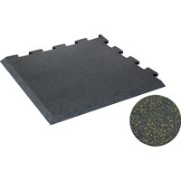 TRENDY SPORT Bodenmatte Rubber Interlocking Flooring Segura 1000 Eckstück schwarz/gelb 2,0 cm von TRENDY SPORT