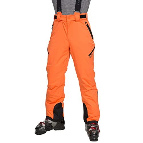 DLX Herren Kristoff wasserdichte Skihose Mit Abnehmbaren Hosenträgern, Orange, XL von Trespass
