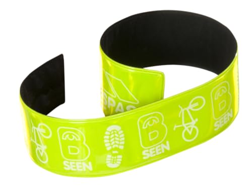 Trespass Snapper, Hi-Viz Green, 2x Reflektierendes Schnapparmband 32cm, Neon Grün von Trespass