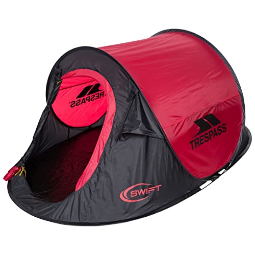 Swift2 Waterproof 2 Man Pop Up Tent - RED Each von Trespass
