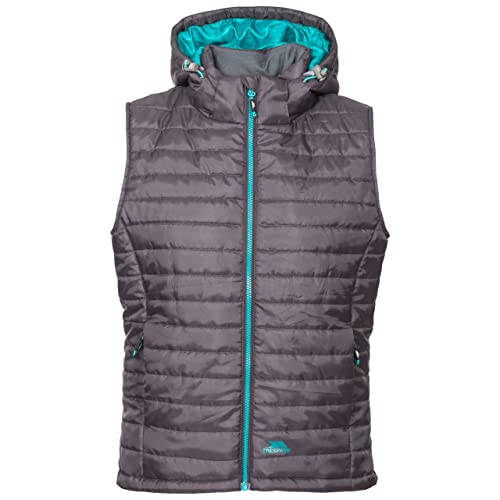 Trespass Aretha, Carbon, L, Warme Gepolsterte Jacke mit Abnehmbarer Kapuze für Damen, Grau, Large von Trespass