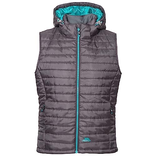 Trespass Aretha, Carbon, XL, Warme Gepolsterte Jacke mit Abnehmbarer Kapuze für Damen, Grau, X-Large von Trespass
