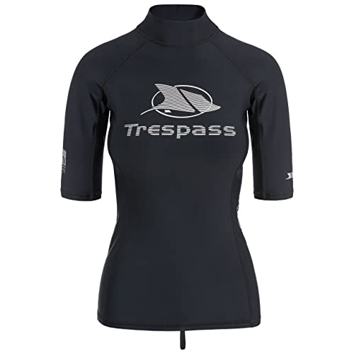 Trespass Azad, Black, M, Rash Guard Top mit UV-Schutz für Damen, Medium, Schwarz von Trespass