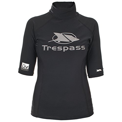 Trespass Azad, Black, XXS, Rash Guard Top mit UV-Schutz für Damen, XX-Small / 2XS / 2X-Small, Schwarz von Trespass