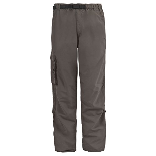 Trespass Baslow, Dark Khaki, M, Wasserabweisende Hose mit UV-Schutz und aufrollbaren Hosenbeinen für Herren, Medium, Grün von Trespass