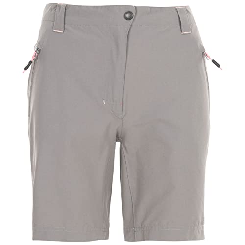 Trespass Brooksy, Storm Grey, S, Schnelltrocknende Shorts mit UV-Schutz für Damen, Small, Grau von Trespass