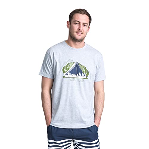 Trespass Camp, Grey Marl, XXS, T-Shirt mit Aufdruck für Herren, XX-Small / 2XS / 2X-Small, Grau von Trespass