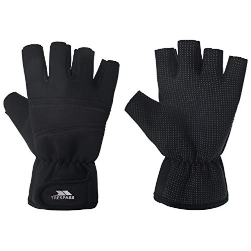 Trespass Carradale, Black, XS/S, Wasserdichte Fingerlose Neopren Handschuhe für Damen und Herren / Unisex, X-Small/Small, Schwarz von Trespass