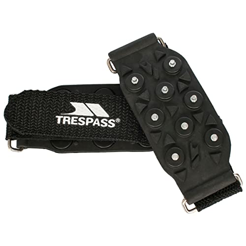 Trespass Clawz Steigeisen schwarz 1 Paar Spikes mit Tragetasche schwarz von Trespass