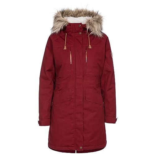 Trespass Damen Wasserdichte Jacke Mit Anpassbarer Integrierter Kapuze FAITHFUL, Merlot, XXS, FAJKRATR0011_MERXXS von Trespass